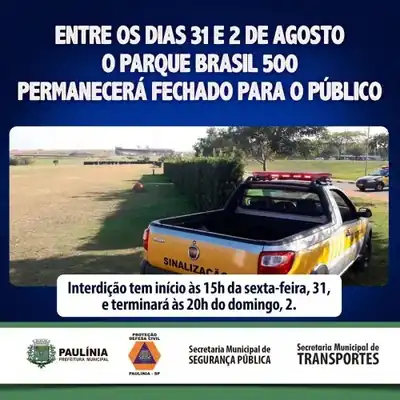 Parque Brasil 500 estar� fechado