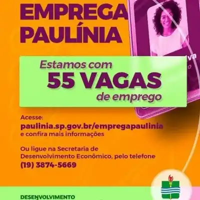 Emprega Paul�nia conta com 55 vagas dispon�veis